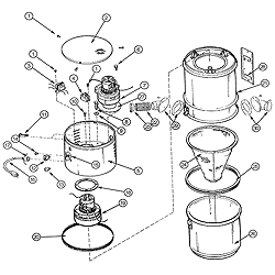 NuTone CV570 Cyclonic Central Vacuum Can Parts breakout large