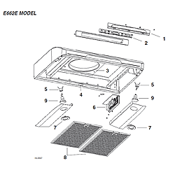 Broan E662E Range Hood F/ Remote Blowers Parts breakout large