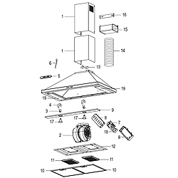 Kenmore 5551 30" Stainless Steel Range Hood Parts breakout large