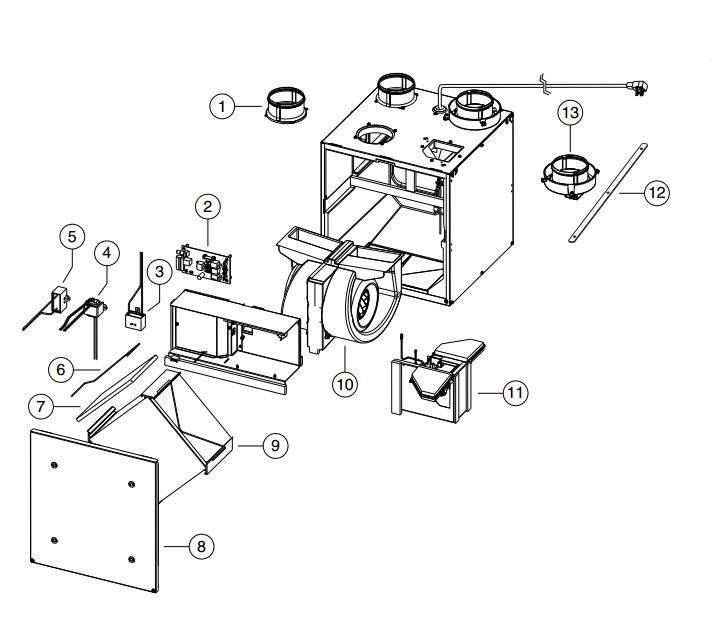Venmar 5585 COMPACT 45300 AIR EXCHANGER breakout small