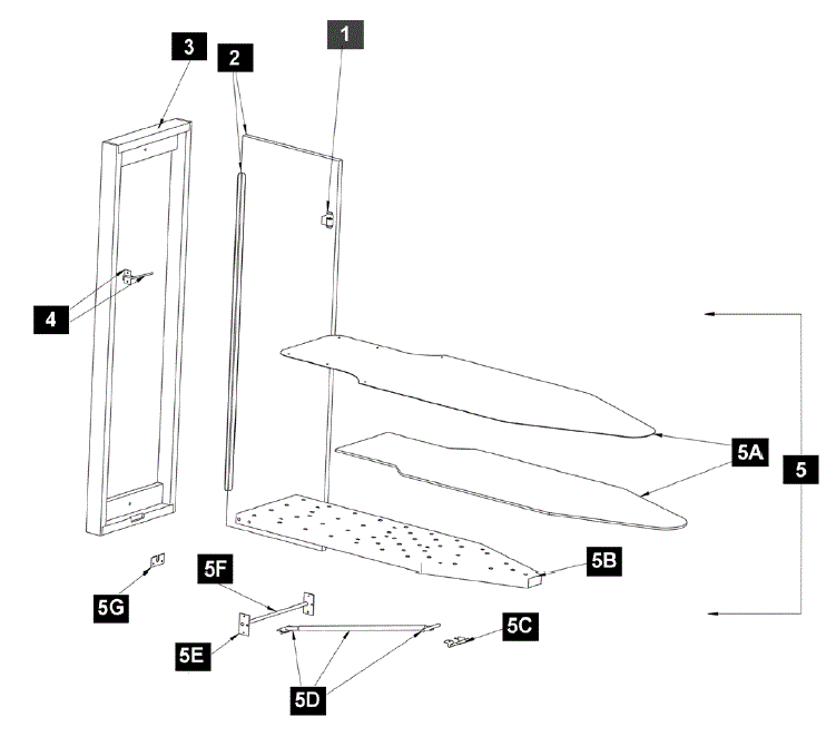 IronAway IAW-42 Ironing Center Parts Space Saving Surface or Flush Mount breakout large