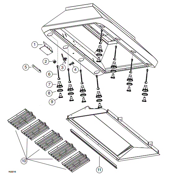 BEST IP29M54SB Island Range Hood Parts breakout large