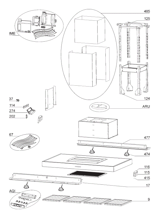 BEST IPB9E48SB Island Range Hood Parts breakout large