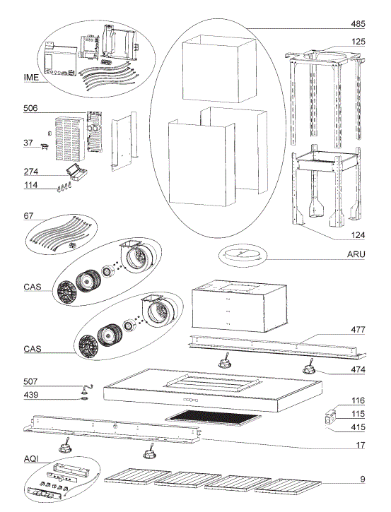 BEST IPB9IQT48SB Island Range Hood Parts breakout large