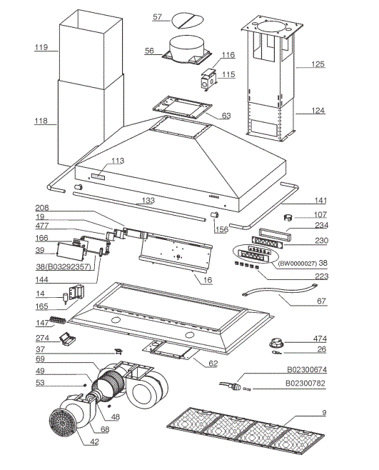 BEST ISER222 Range Hood Parts breakout large