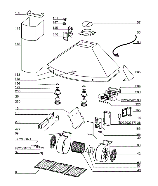 BEST K27342SS Kitchen Rangehood Parts breakout large