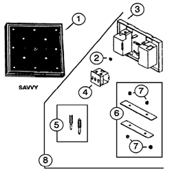 NuTone LA30SAVVY 2 Note Chime Parts breakout large