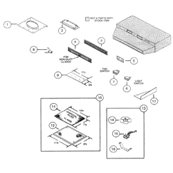 NuTone LL6400 Economy Range Hood Parts breakout large