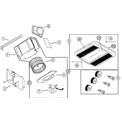 NuTone LS100LF Ultra-Quiettest Fan/Light Parts breakout large