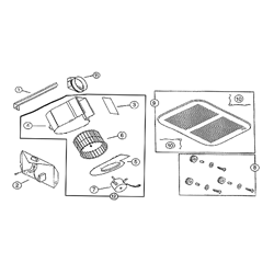 NuTone LS100 Exhaust Fan Parts breakout large