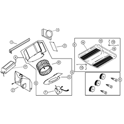 NuTone LS80LF Ultra-Quiettest Fan/Light Parts breakout large