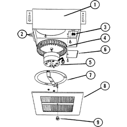 NuTone M684 Exhaust Fan Parts breakout large