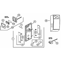 NuTone MC303 Mechanical Thru-Door Greeter Parts breakout large