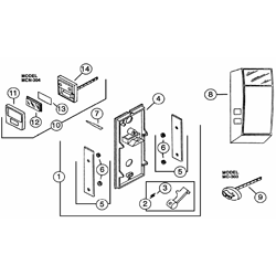 NuTone MCN304 Mechanical Thru-Door Greeter Parts breakout large