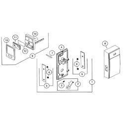 NuTone MCV309N Non-Electric Door Chime Parts breakout large