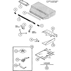 NuTone MM6100N Range Hood Parts breakout large