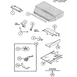 NuTone MM6100 Range Hood Parts breakout large