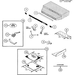 NuTone MM6200N Non-Duct Range Hood Parts breakout large