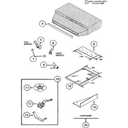 NuTone MM6300 Range Hood Parts breakout large