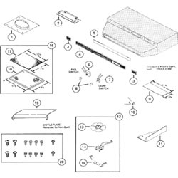 NuTone MM6500 Convertible Range Hood Parts breakout large