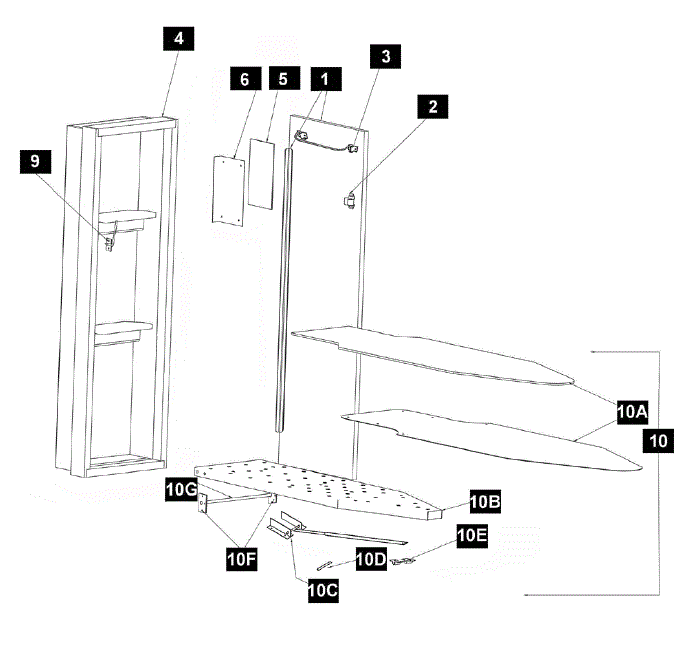 IronAway NE-42 Ironing Center Parts breakout large