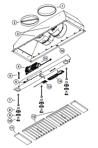 BEST PK2239 Kitchen Range Hood Parts breakout large