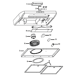 Broan QDE 280 Cfm Range Hood Parts breakout large