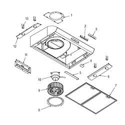 Kenmore 5358 30" Under Cabinet Range Hood Parts breakout large