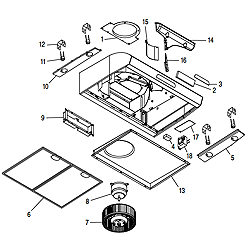 Kenmore 5386 42", Black Range Hood 450 Cfm Parts breakout large