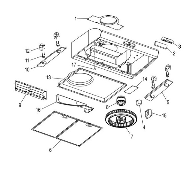 Kenmore 5388 Kitchen Rangehood Parts breakout large