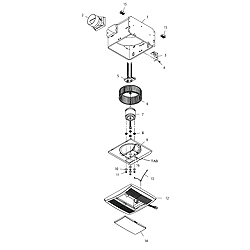 Broan QTR070L Ventilation Fan/Light Parts breakout large