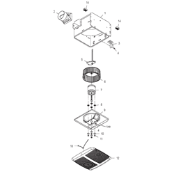 Broan QTR110 Ventilaton Bathroom Fan Parts breakout large