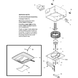 NuTone QTREN110FLT Exhaust Fan With Light 110 Cfm Parts breakout large