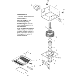 NuTone QTRN080L Ventilation Fan & Light 80 Cfm Parts breakout large