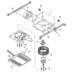 Broan QTXE110S Humidity Sensing Bathroom Fan Parts breakout large