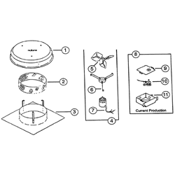 NuTone RF49AM Roof Exhaust Fan Parts breakout large