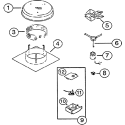 NuTone RF59N Roof Attic Fan Parts breakout large