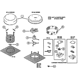 NuTone RF68N Attic Roof Exhaust Fan Parts breakout large