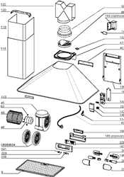 Kenmore 50363 Rangemaster Stainless Range Hood Parts breakout large