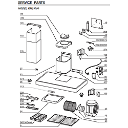 Broan RM53000 Rangemaster Chimney Range Hood Parts breakout large