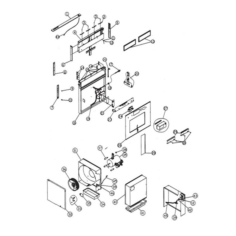 Kenmore 50480 48 In. Stainless Hood Exterior Parts breakout large