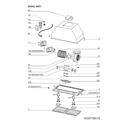 Broan RMP1 Rangemaster Power Pack 400 Cfm Parts breakout large