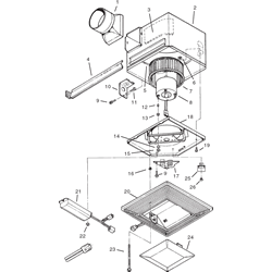 Broan S110FLUE Bathroom Exhaust Fan & Light Parts breakout large