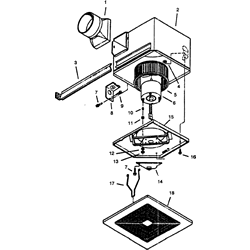 Air Care ACS130 Bathroom Exhaust Fan Parts breakout large