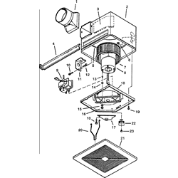 Broan S50UE Bathroom Exhaust Fan Parts breakout large