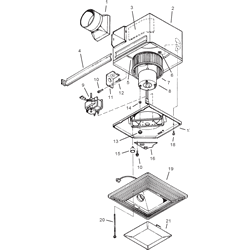 Broan S80LU Bath Fan  with Light/Night Light Parts breakout large