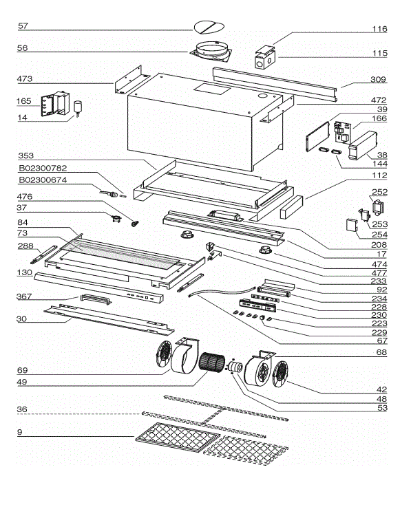 BEST U10236BLI Kitchen Range Hood Parts breakout small