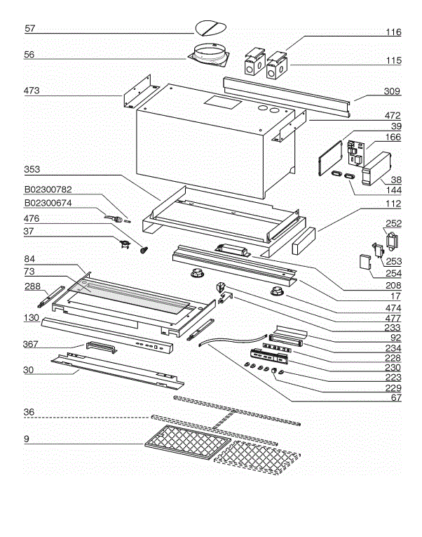 BEST U10242SBE Kitchen Range Hood Parts breakout small