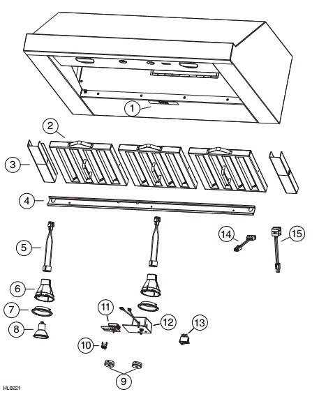 BEST UP26M48SB Range Hood Parts breakout large