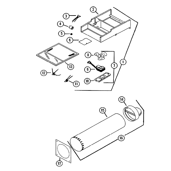 NuTone V10 Range Hood Parts breakout large